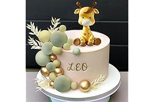 Adorable Giraffe Cake Topper with Balls