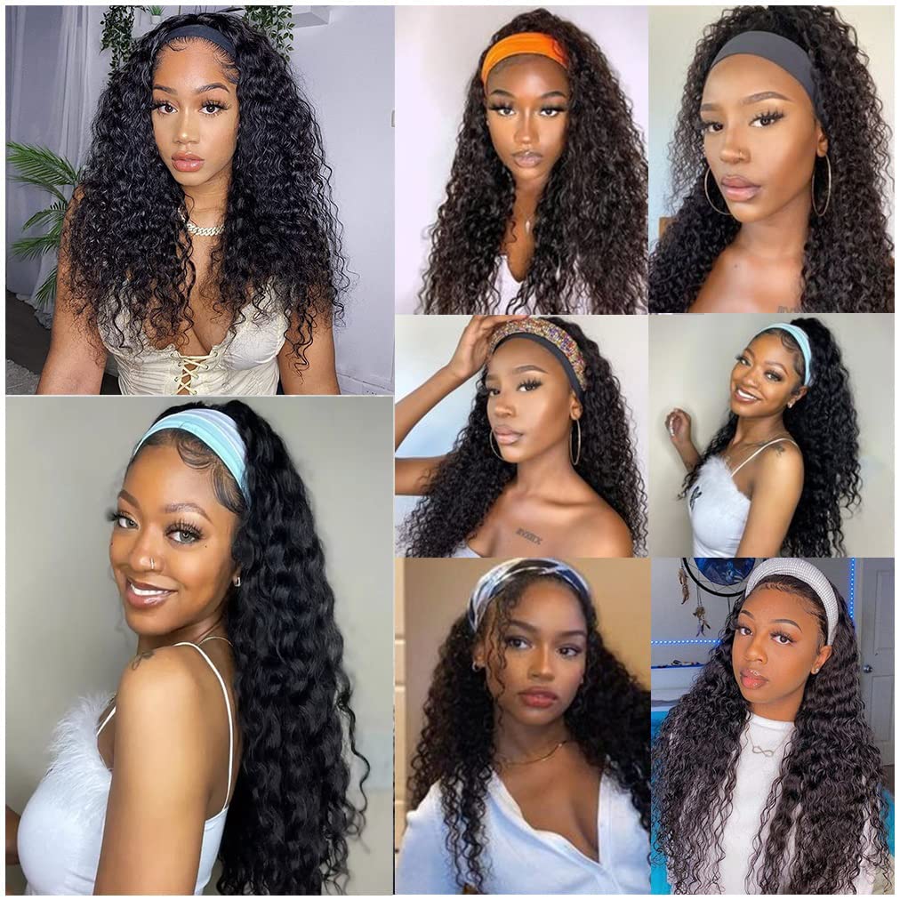 Human Hair Glueless Headband Wig