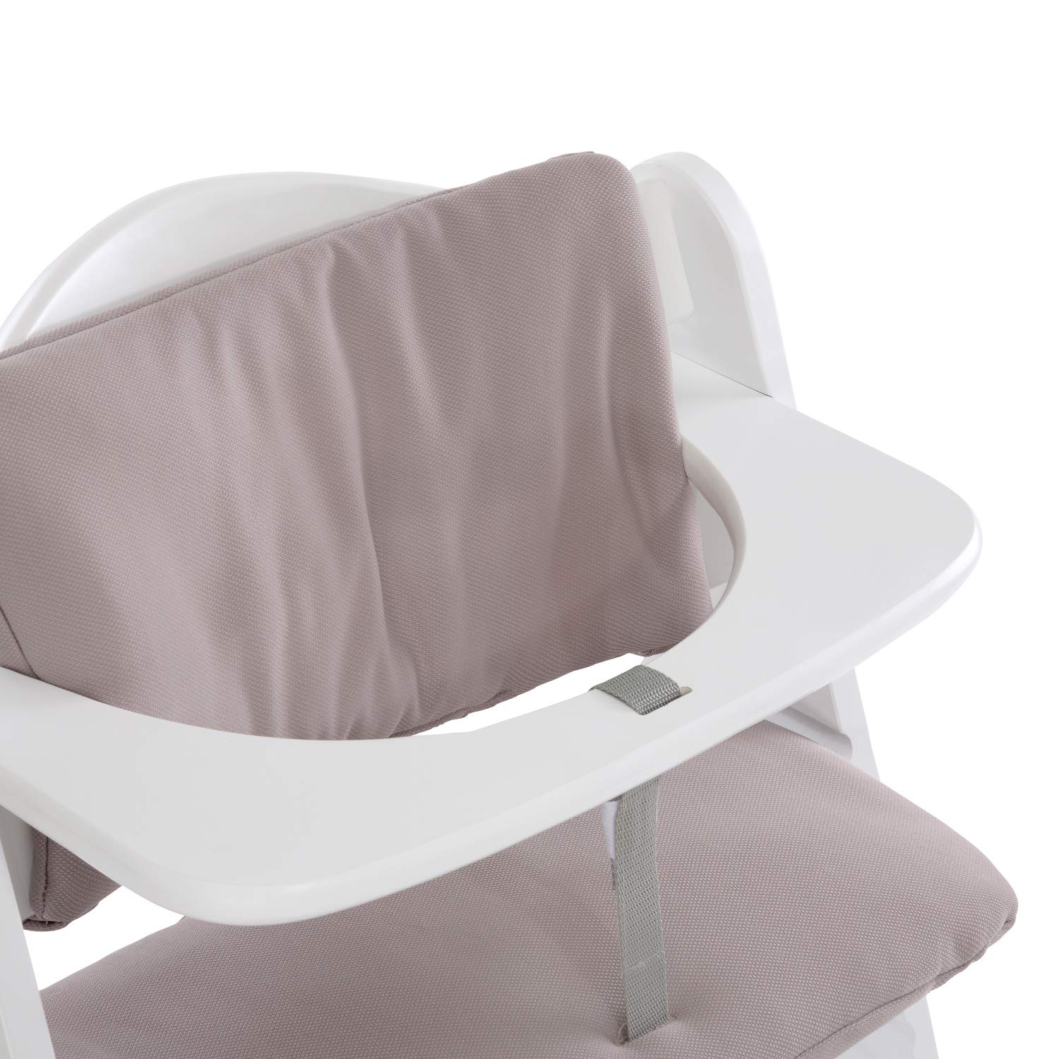 hauck Highchair Pad Deluxe, Beige – Cuscino per Bambini 6 – 36 Mesi - Compatibile con Seggiolone Pappa in Legno Alpha+, Beta+ e Arketa – Copriseduta Soffice a 2 Pezzi per Seduta e Schienale
