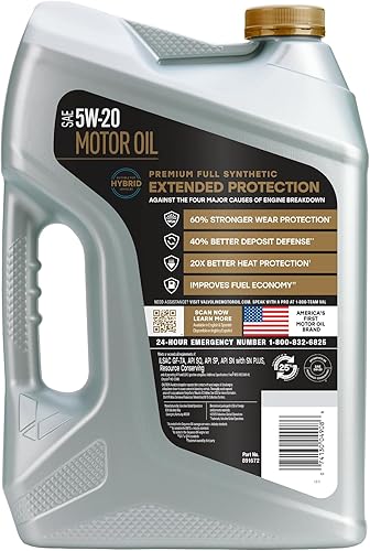 Miniatura 3 de Valvoline Aceite de motor sintético completo de protección extendida SAE 5W-20 5 cuartos de galón, caja de 3