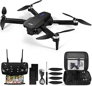 Drohne mit Kamera 1080P HD für Kinder, WiFi FPV Drone für Anfänger, RC Quadcopter mit 2 Akku, Schwerkraft Sensor, 3D Flip Mode, Headless Mode, Ein-Tasten-Start/Landung, Höhenhaltemodus
