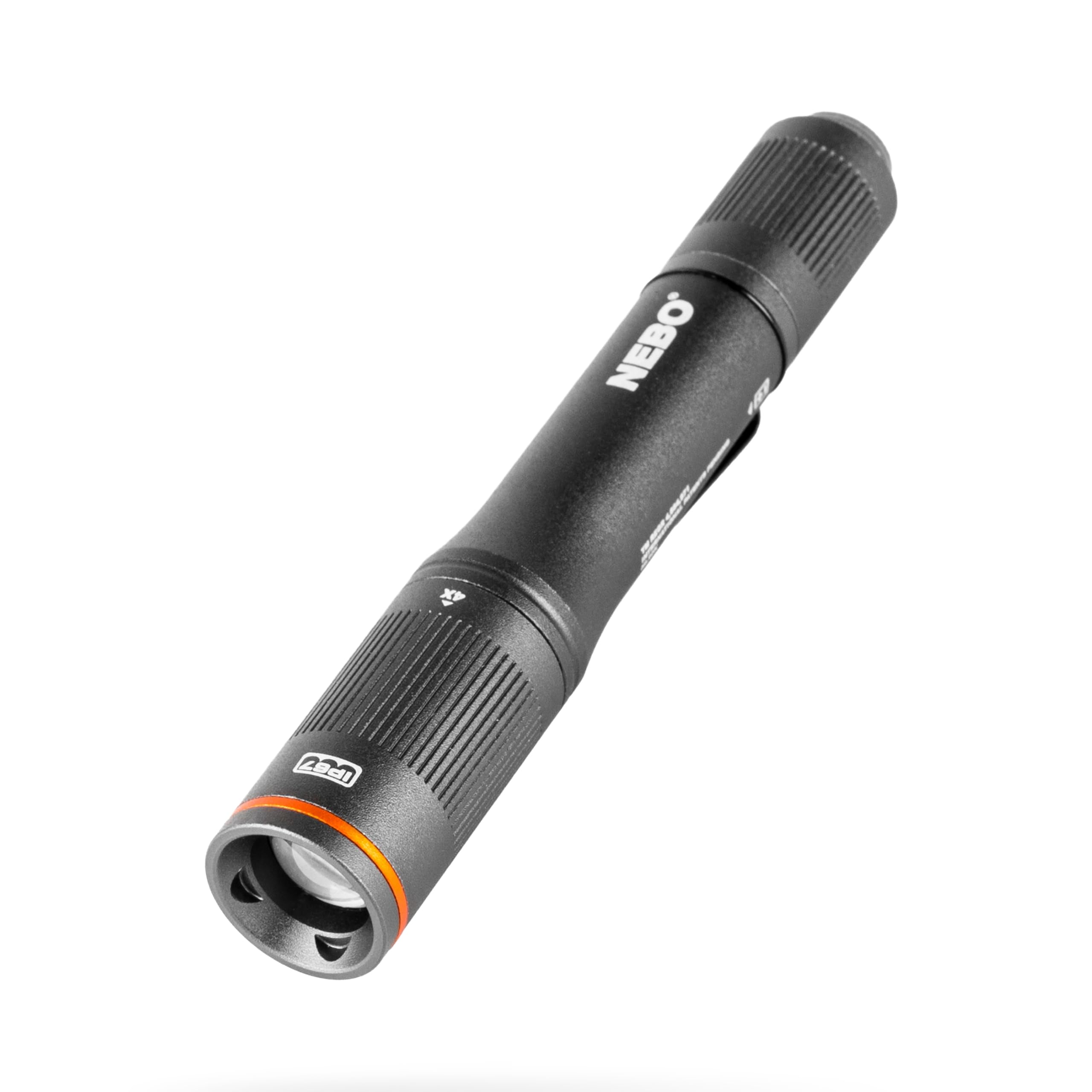 NEBO Columbo 100 Lumen LED Pen Torch - Pocket Battery Powered Inspection Light, 3 Modes, 4.5 Hours Battery Life, Dimming, Pocket Clip, Variable Zoom & Waterproof Design