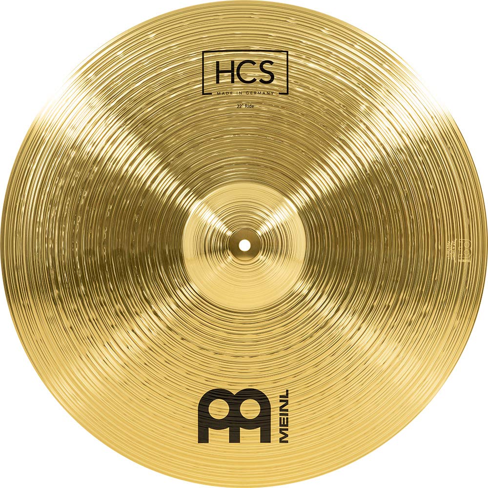 Meinl Cymbals HCS Cymbale Ride 22 pouces (55,88cm) pour Batterie – Finition Traditionelle en Laiton, fabriquée en Allemagne (HCS22R)