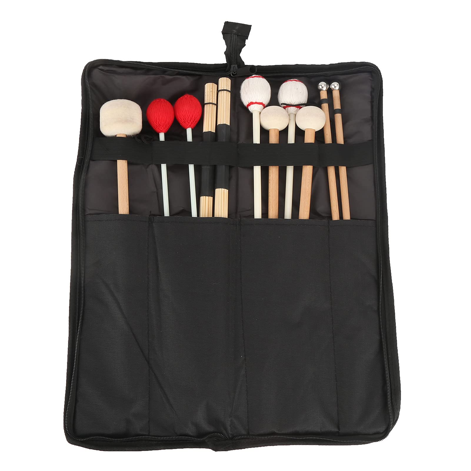 Set di 11 Bacchette per Batteria in Legno, Classiche per Rullante con Borsa da Trasporto e Accessori per Strumenti Musicali