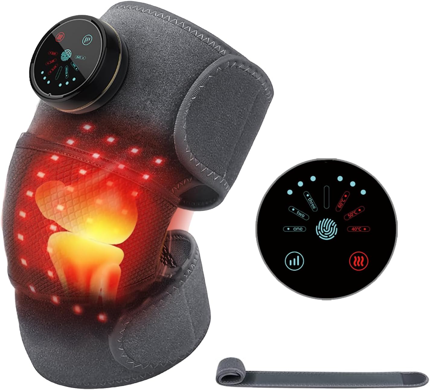 Knee Massager,Heating Pad Gifts for Women Men – Electric Foot Knee Shoulder Massager with Heating for Pain Relief,Birthday Gifts for Women Men(Black)