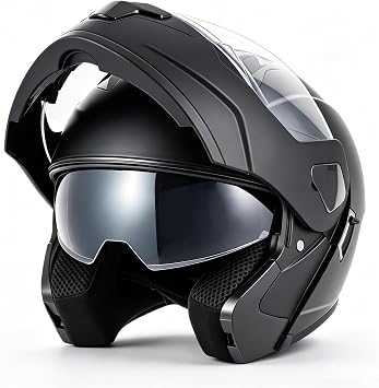 SanQing Modular Full Face Motorcycle Helmet Dual Visor Flip up Dot Approved | Lightweight for Men Women, Dirt Bike Street Bike ADV Four Wheeler ATV UTV