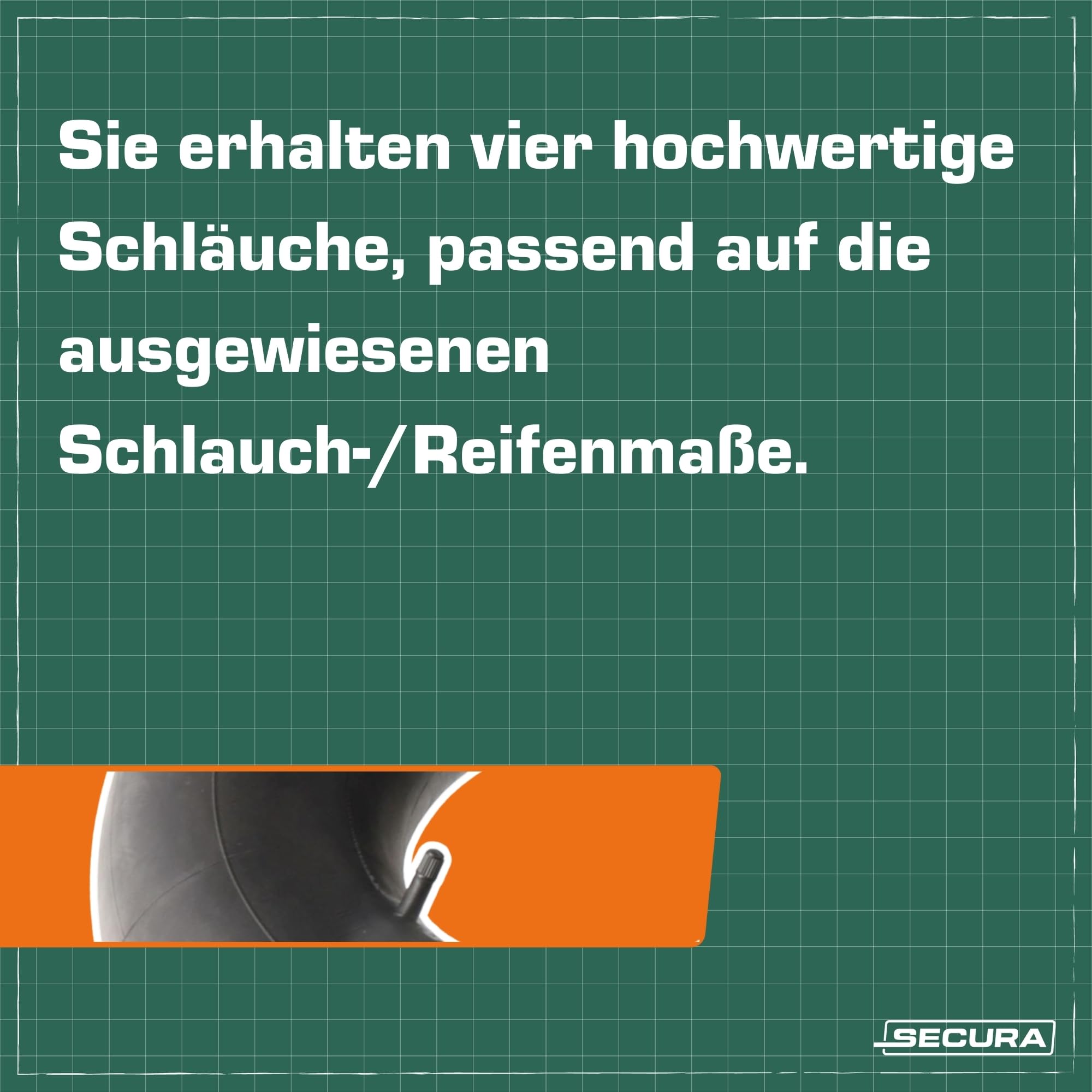 SECURA Schlauch 20x10.00-10 20x8.00-10 gerades Ventil TR13