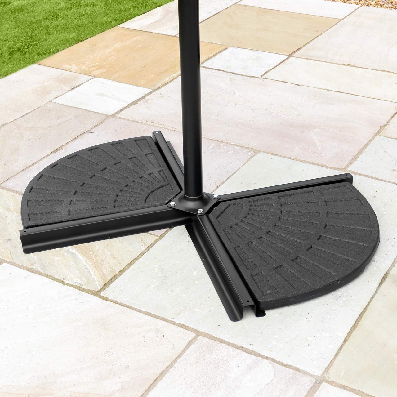 Harrier Poids de Base pour Parasol Banane [12,5/25kg/50kg] | Poids en Résine de Béton Résistants aux Intempéries pour Fixer les Parasols de Jardin Cantilever