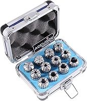 Vista 4 de Accusize Industrial Tools Juego de 12 pinzas Er-20, tamaño de 1/16 pulgadas hasta 1/2 pulgadas en caja de aluminio fuerte ajustada, 0223-0799