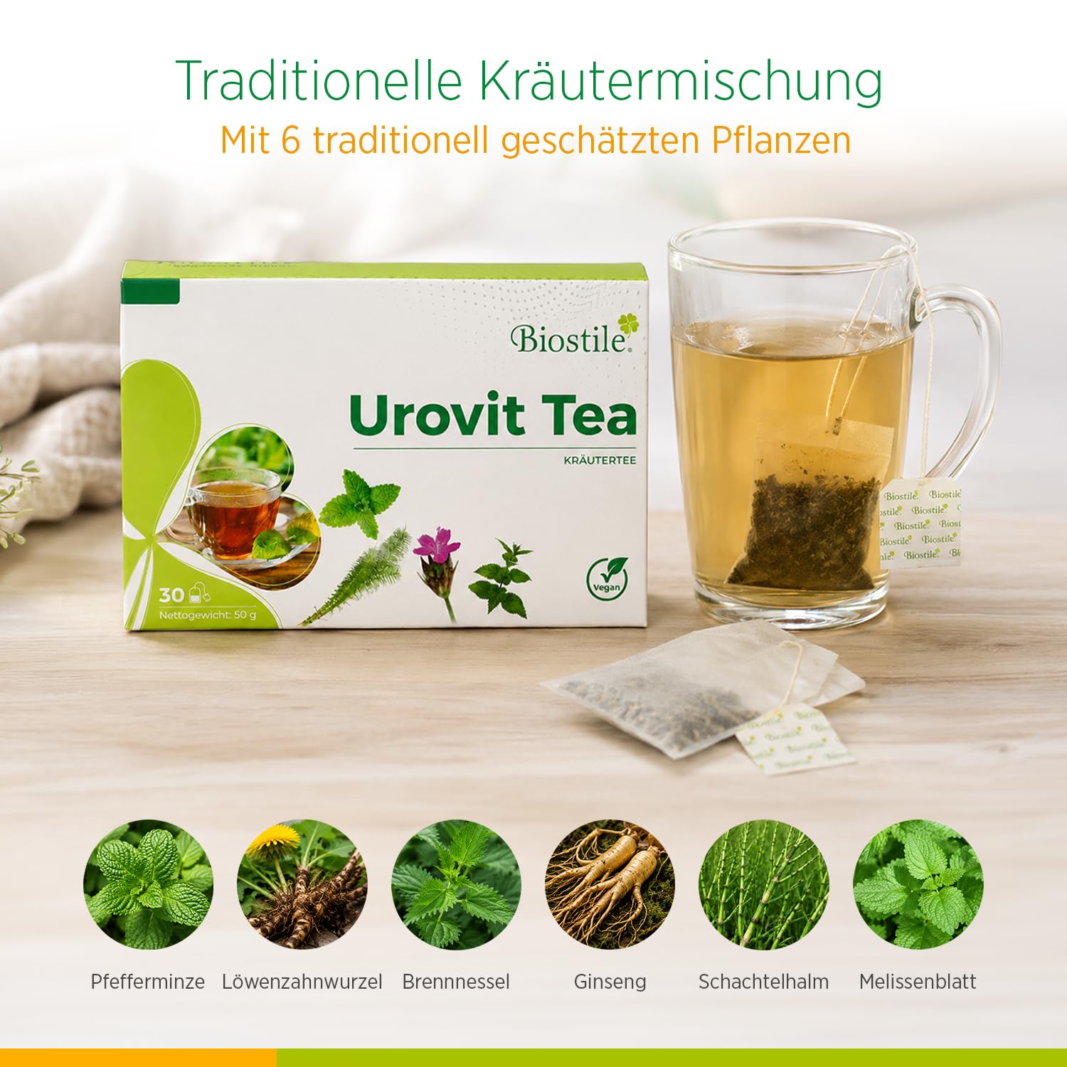 Urovit Complet | Kapseln & Kräutertee für Männer