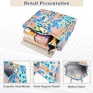 バッグ WACKOMARIASPEAK EASY / LEOPARD TOTE BLUE Amazon.com: Blue Leopard Print Tote Bag for Women Large