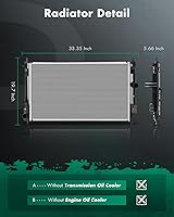 Vista 2 de SCITOO Radiador compatible con Dodge Caliber/Avenger 2007 2008 2009 2010 2011 2012 2007-2017 Jeep Compass Patriot CU2951