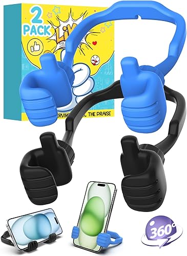 Miniatura 20 de Rellenos de calcetín para adolescentes, niñas, niños y adultos Soporte de teléfono celular: SOPORTE DE TELEFONO CELULAR PEREZOSO AJUSTABLE CON Verde