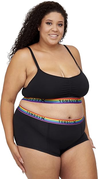 TomboyX Boy Short Underwear for Women, Cotton Blend, Full Coverage Boy Shorts, Comfortable Boxer Briefs Panties