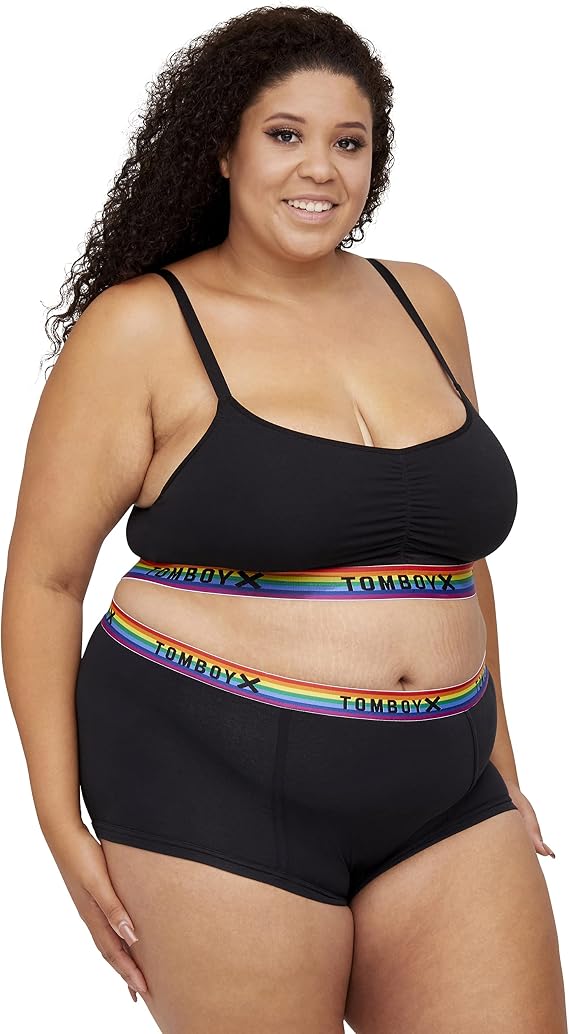 TomboyX Boy Short Underwear for Women, Cotton Blend, Full Coverage Boy Shorts, Comfortable Boxer Briefs Panties