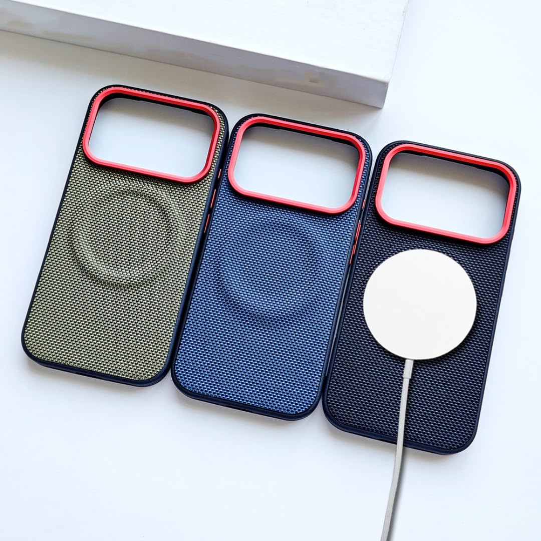 Coque de Protection Fine avec Anneau magnétique et lentille Circulaire Rouge surélevée pour iPhone Air (pour iPhone Air/Noir)