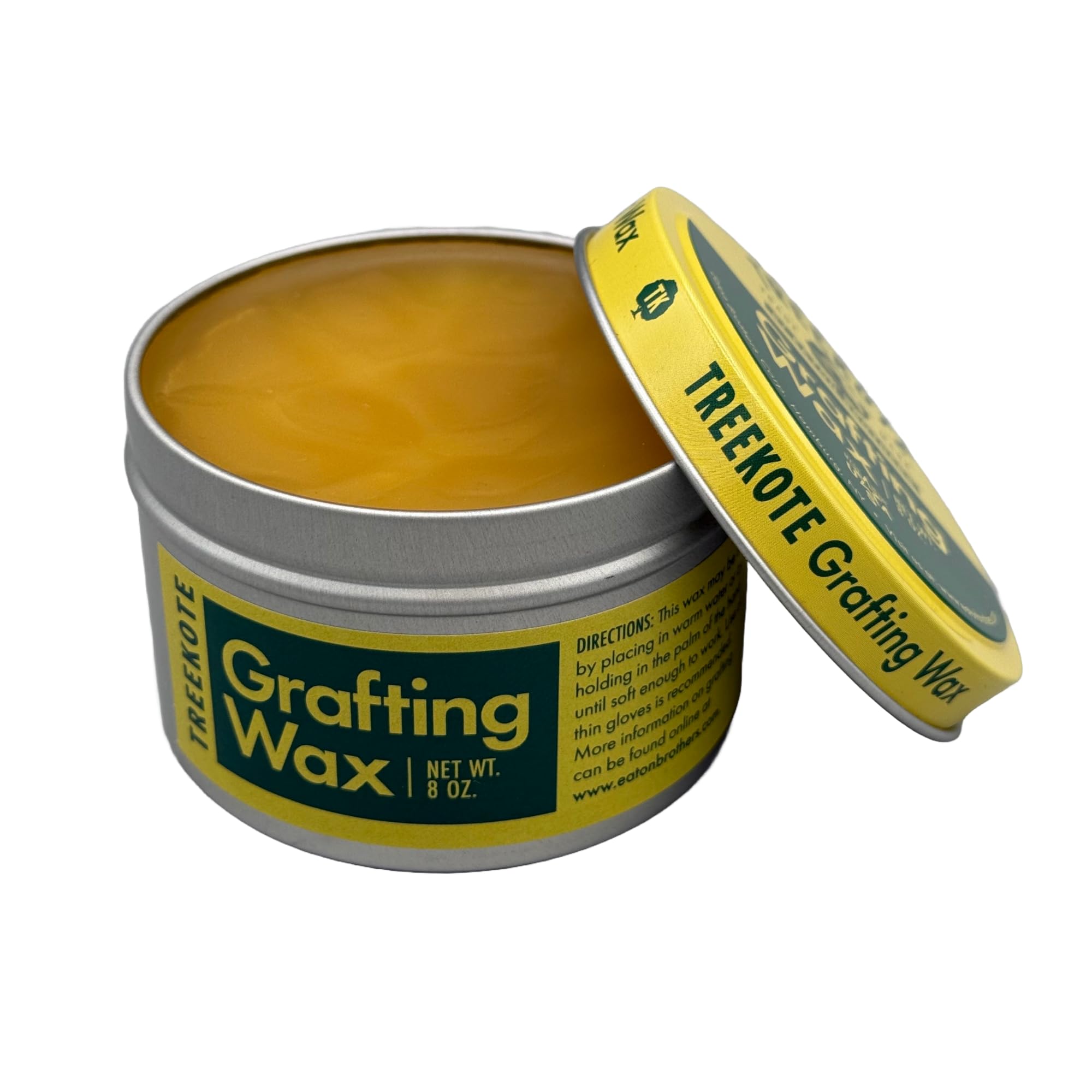 Treekote 8 OZ Grafting Wax Tin - Weather Resistant Moldable Wax for Grafting Roses, Fruit Trees and Bonzai - Optimal Plant Healing & Protection for Successful Tree Grafting - Suitable for Organic Use