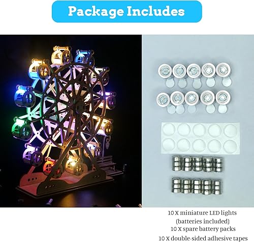 Miniatura 4 de Mini luces LED, 10 focos pequeños que funcionan con pilas, lámpara SMD pequeña para manualidades y decoración creativa. Perfecto para miniaturas,