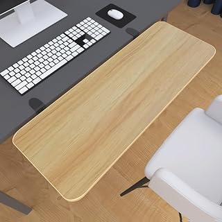 Reposabrazos ergonómico Plegable para Escritorio y Bandeja para Teclado - Fácil instalación, 76 x 24 cm, Altura Ajustable, Color Gris, Ideal para Uso en casa o en la Oficina.