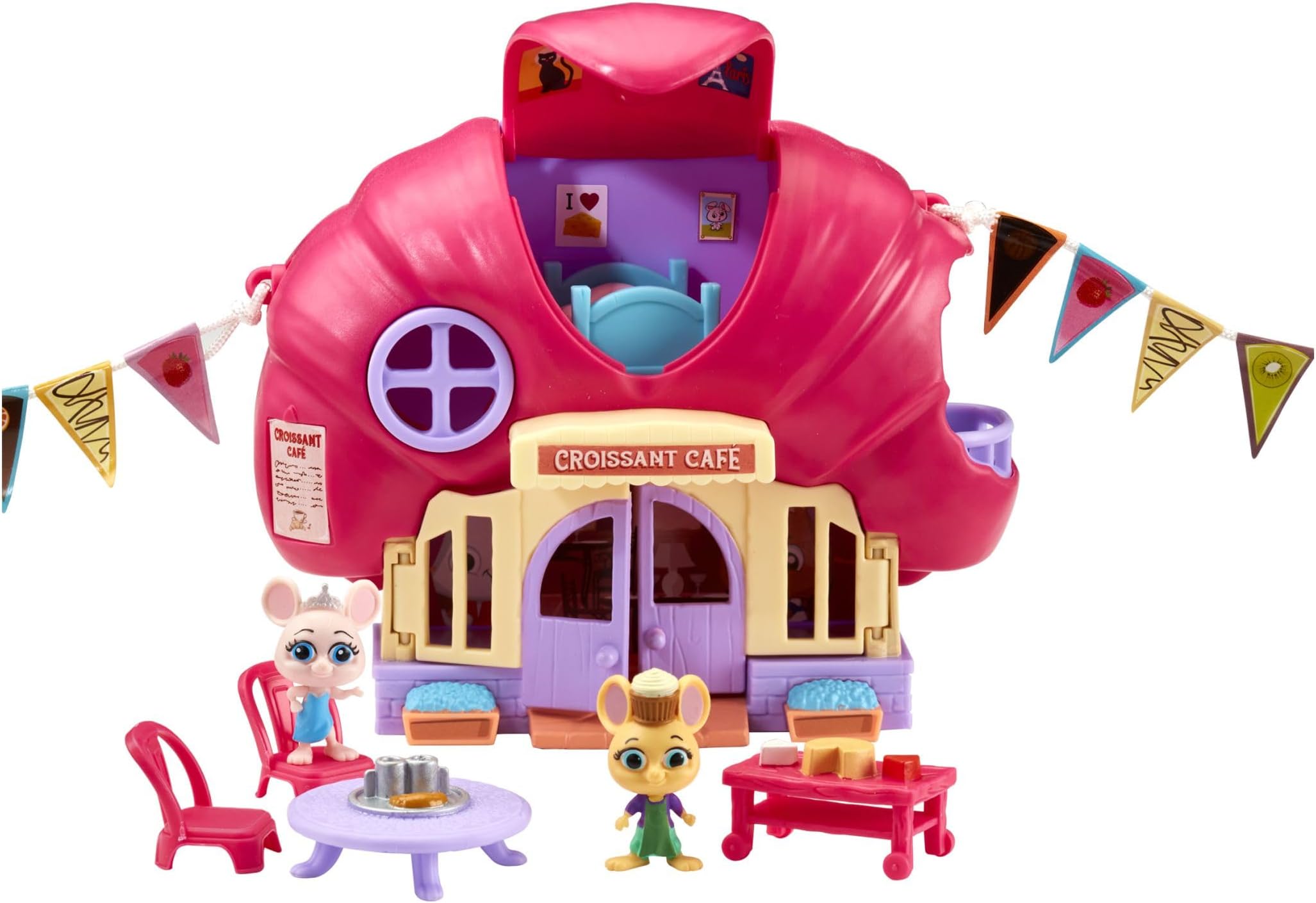 Millie & Friends Mouse in The House Croissant Café, Collectable Toys, Imaginative Play, Playset, Gift for 3-7 Year Old