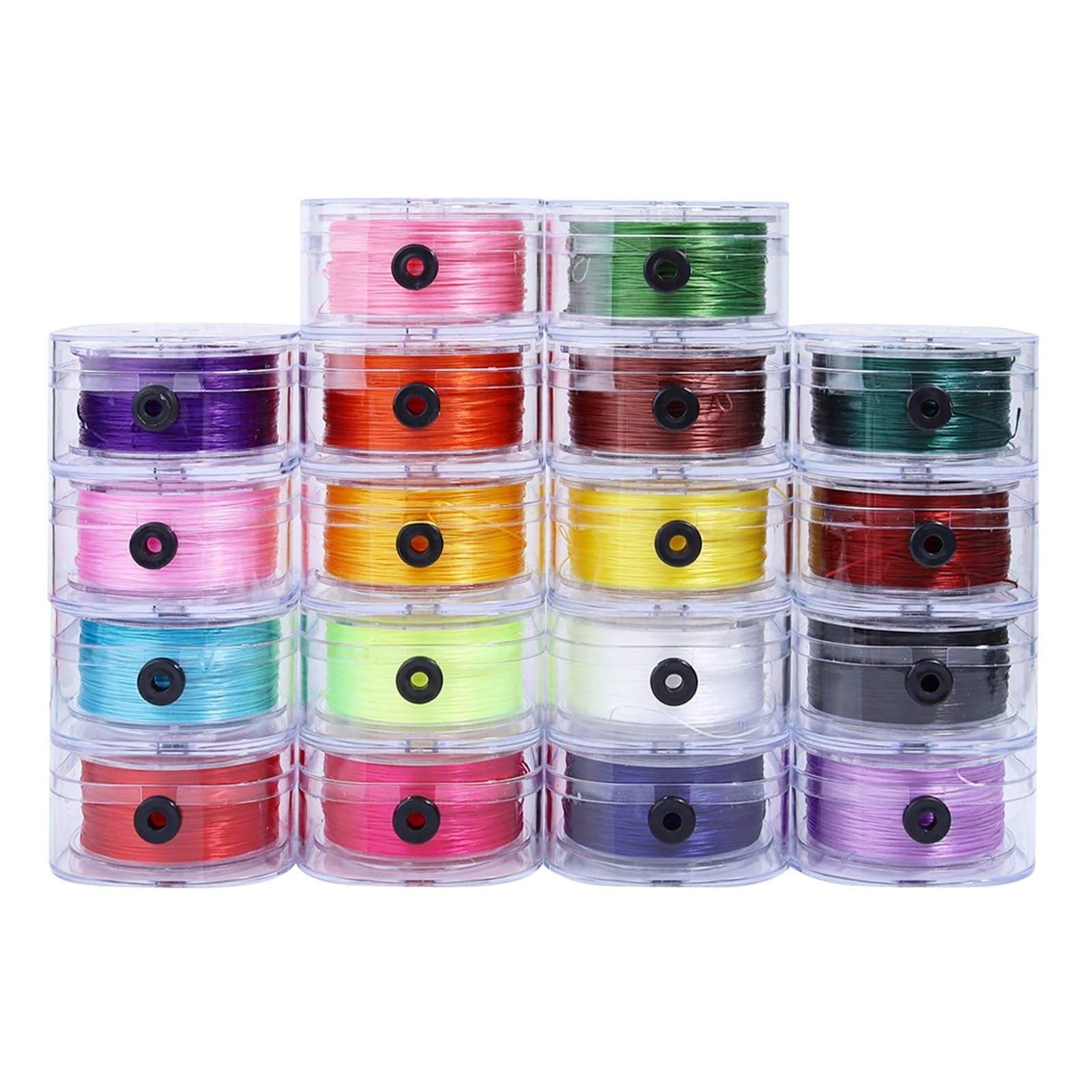 Elastyczny sznurek do bransoletek 0,8mm mocny z koralikami kolorowa płaska lina nici DIY tworzenia biżuterii 90M na rolkę(Light Blue)