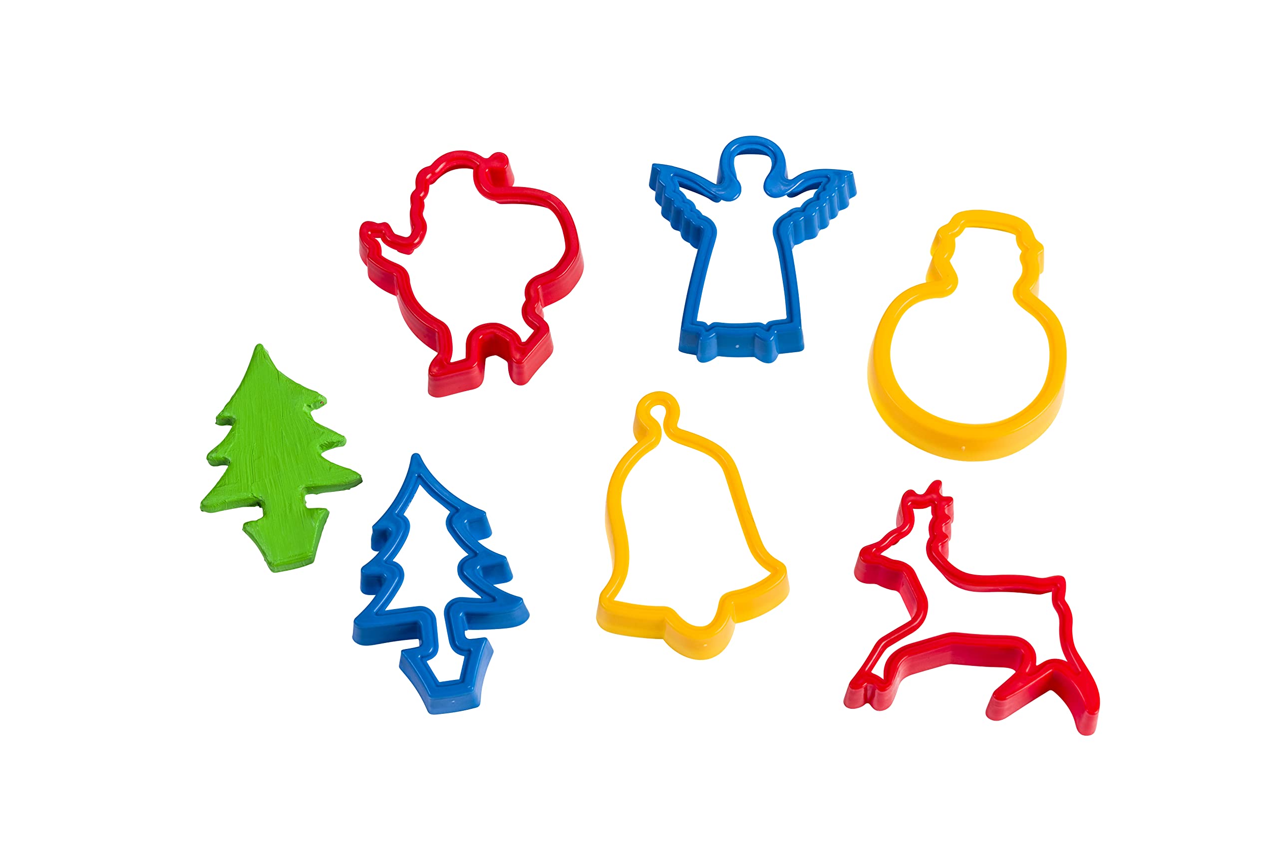 Craftplay Strong Plastic Cookie/Dough Cutters | Pack of 6 | Christmas Shapes