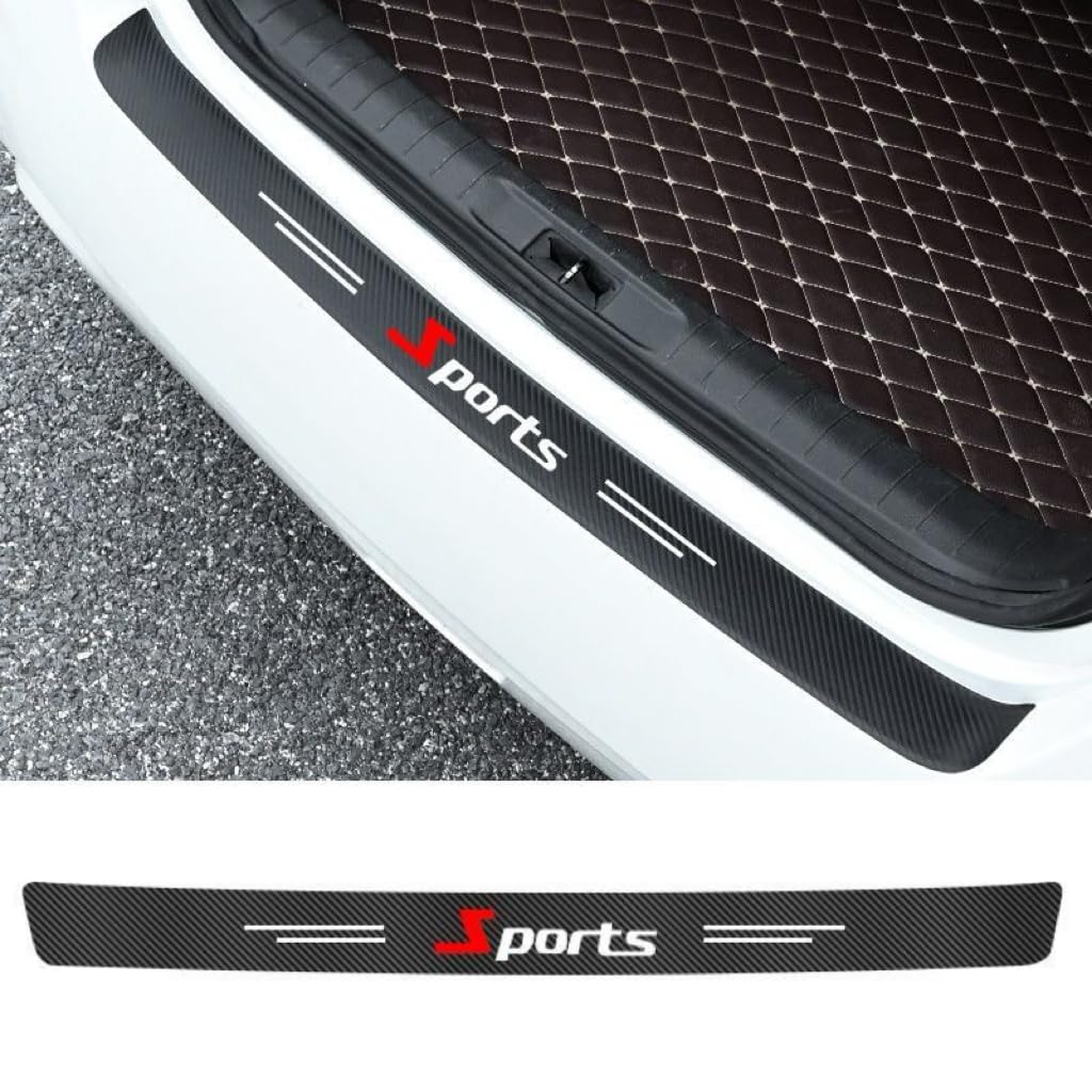 ONEMAJI Car Rear Bumper Protector Guard for Toyota Proace City SWB/City Verso 2020-2025, Carbon Fiber Trunk Sill Cover Scratch Protection Rear Bumper Car Accessories