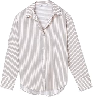 قميص بوبلين فضفاض مخطط بمقاس كبير للنساء من ال سي وايكيكي