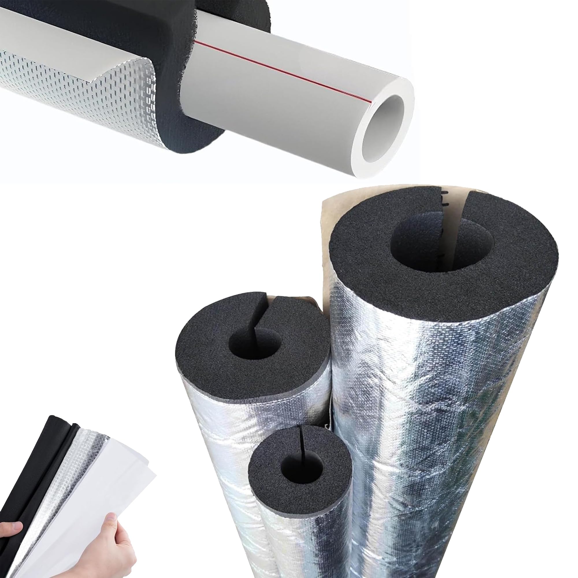 Samoprzylepny wąż izolacyjny z folii aluminiowej do rur solarnych