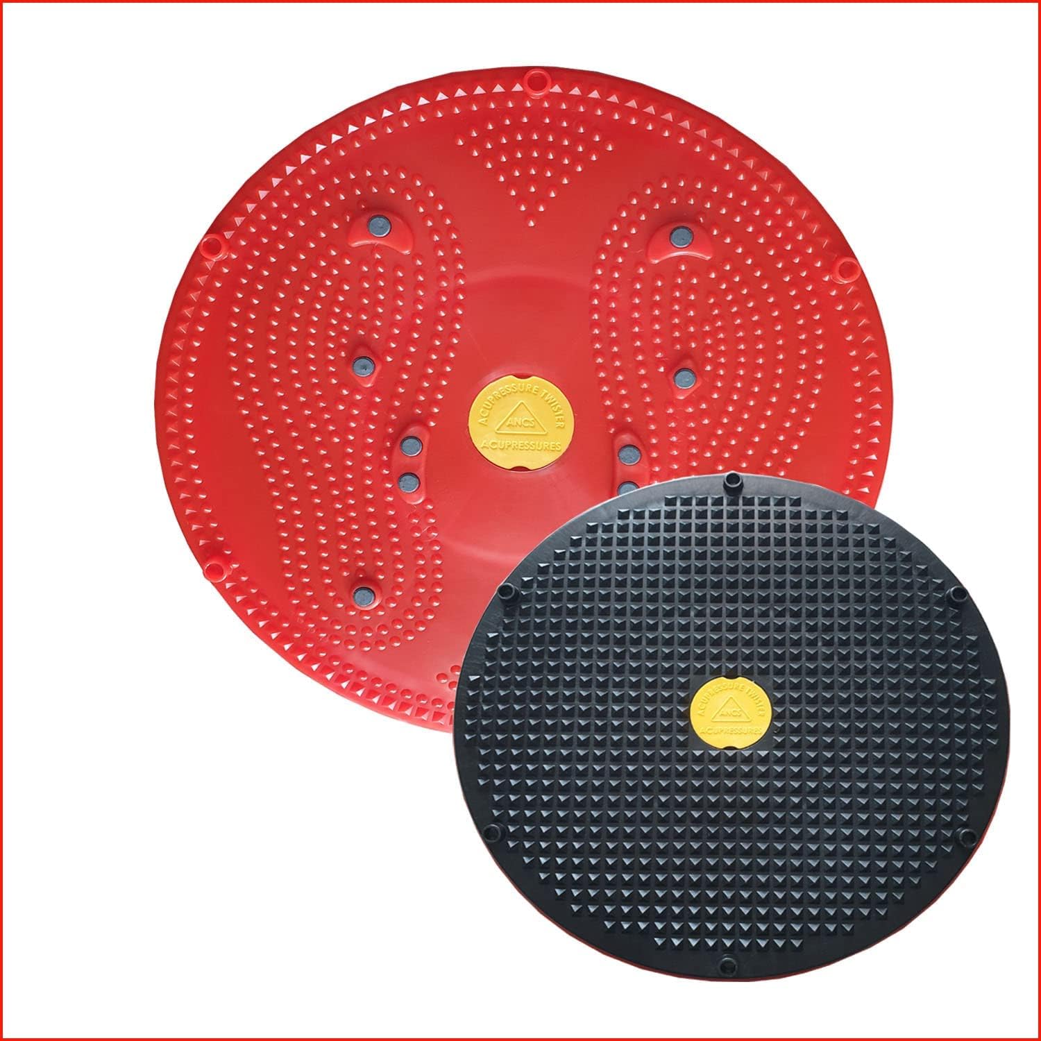 Acupressure Mat For Foot Pain Accupressure Mats Pointed Board Plate Pyramid Accupressure Pad For Foot Magnetic Energy Booster (Twister With Mat 2In1)