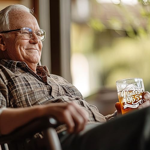 Miniatura 6 de Vasos de estilo antiguo, 1964, estilo vintage de 1964, información de la antigüedad de 10.25 onzas, vaso de whisky Rocks - 60 cumpleaños envejecido