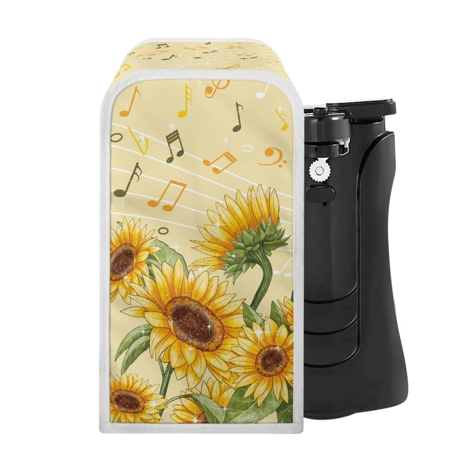 Mintulipy Music Note Electric Can Opener Cover Sunflower Small Appliances Cover for Kitchen Kitchen Appliance Cover Can Opener Dust Cover