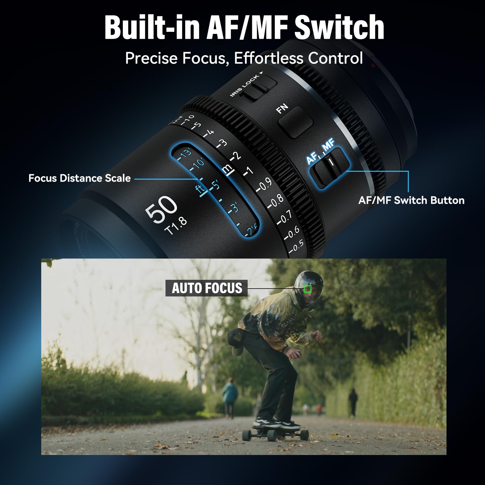 SIRUI Astra 50mm T1.8 1,33X Objectif Anamorphique Prime, Objectif Cinéma Autofocus Plein Format à Grande Ouverture pour Monture Z, pour Z9, Z8, Z 7II, Z 6II, Z5, ZR (Neutral Flare)