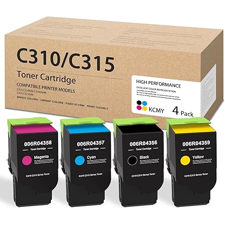 Xerox C315 High Capacity Toner Cartridges 4-Pack