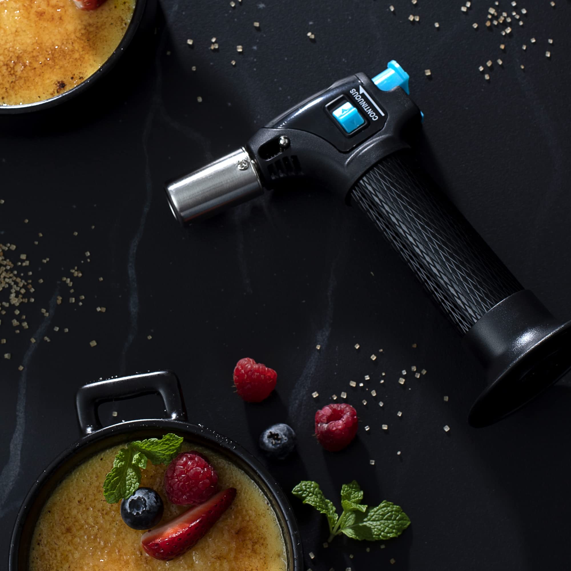 Messermeister Cheflamme Mini antorcha culinaria/Negro/Combustible se Vende por Separado, Acero Inoxidable, Multicolor
