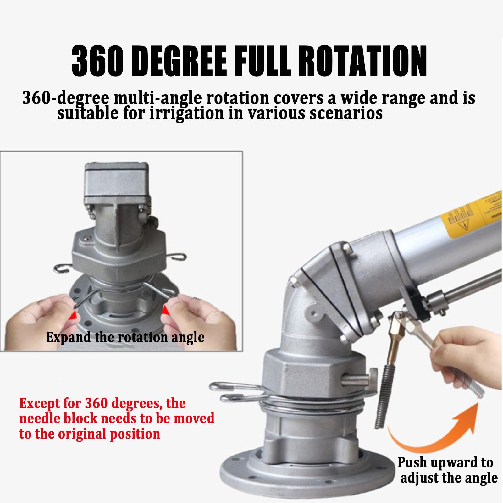 Arrosage Intelligent automatisé des Cultures, Canon d'irrigation Rotatif pour Une Irrigation Efficace des Terres agricoles, Solution Professionnelle de pulvérisateur (76cm)