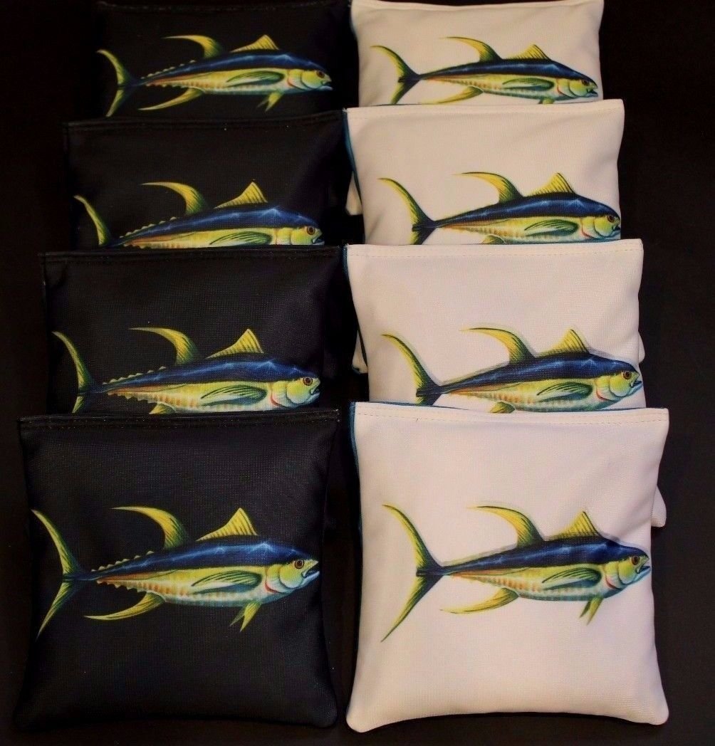 BackYardGamesUSA Long-FIN Tuna Albacore Catch The SEA 8 Regulation Cornhole Bags B172