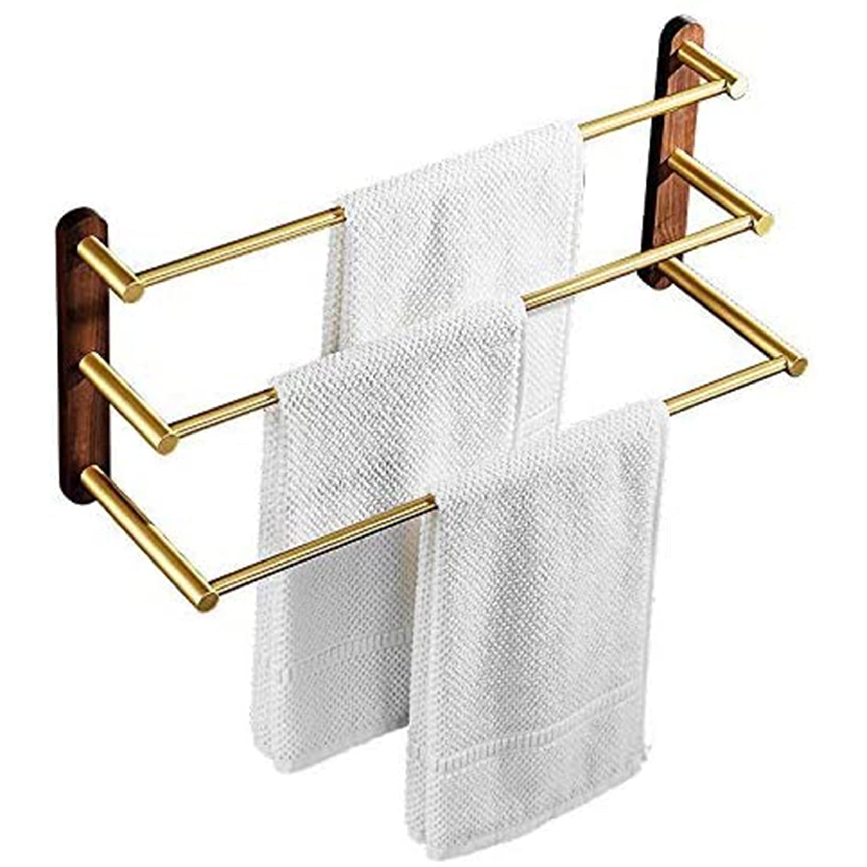 Portasciugamani da Bagno a Tre Strati,portasciugamani in Alluminio Impermeabile e antiruggine,portasciugamani a Parete,portasciugamani Non Perforato,utilizzato in Bagno e Cucina (68 cm)