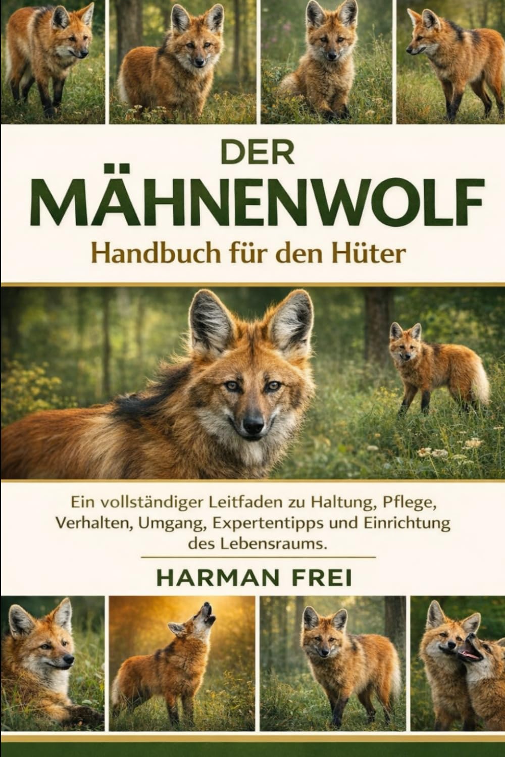 DER MÄHNENWOLF: Ein vollständiger Leitfaden zu Haltung, Pflege, Verhalten, Umgang, Expertentipps und Einrichtung des Lebensraums.