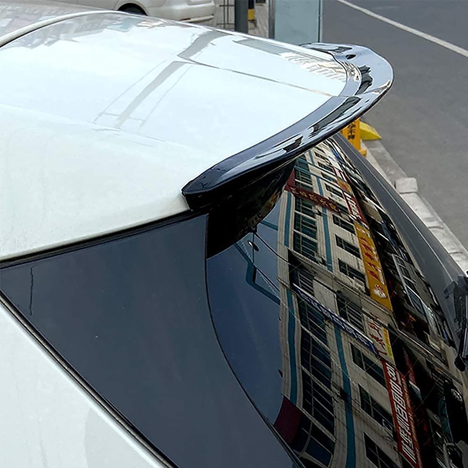 Reveal Premium ABS Design Aileron arrière de Voiture, Aileron de Coffre, pour Mercedes Benz Classe A W176 A180 A200 2013-2018 Noir Clair, Kit de décoration de carrosserie