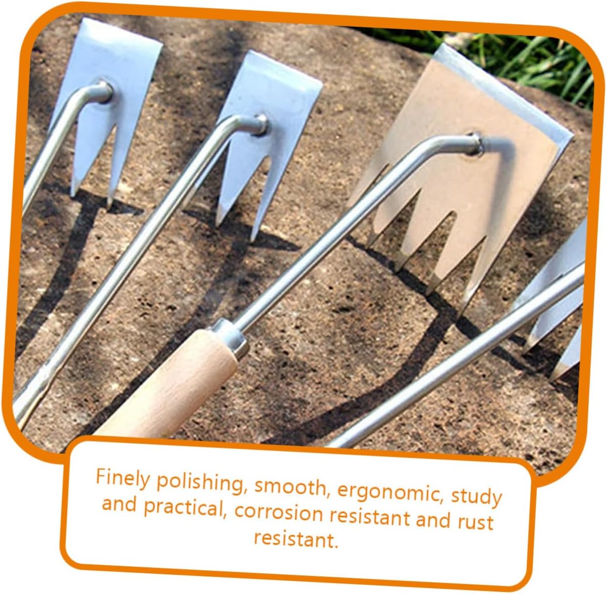 POPETPOP 4pcs Practical Multi-Function Weeder Rake Tool Ergonomic Handle for Garden and Lawn Care and Design for Removing Weeds and Grass from Paving Gaps
