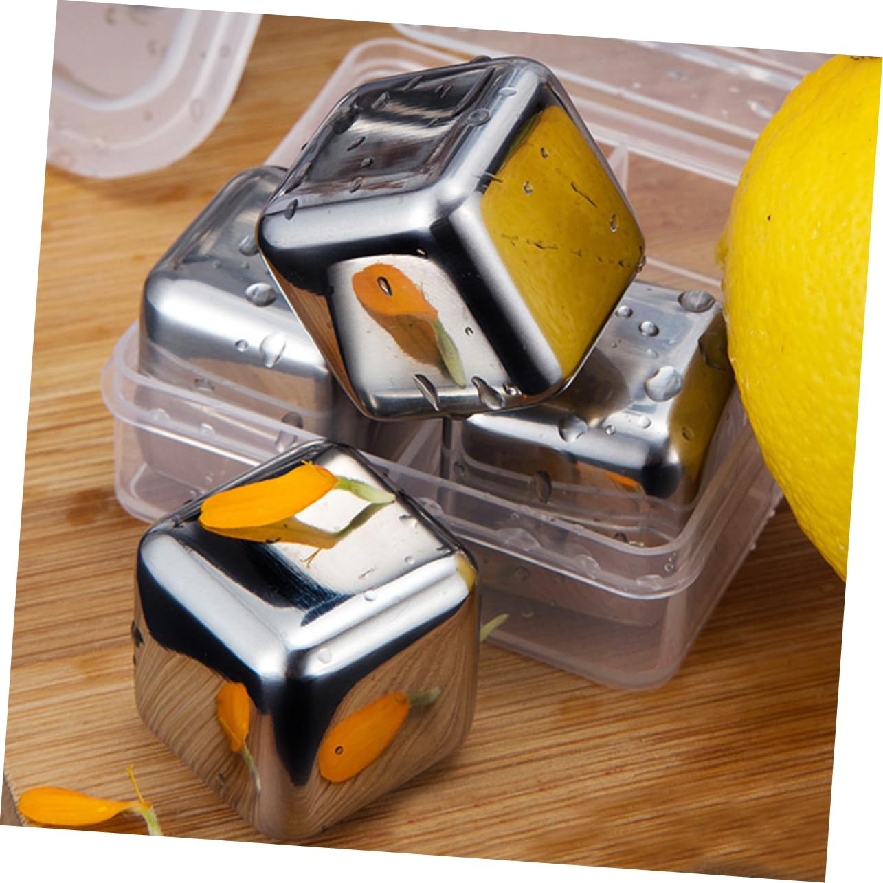TOPBATHY 12piezas De Reutilizables De Inoxidable Para Whisky y Bebidas Set Estuche Enfriadores De Bebidas Sin Diluir Para y Cócteles