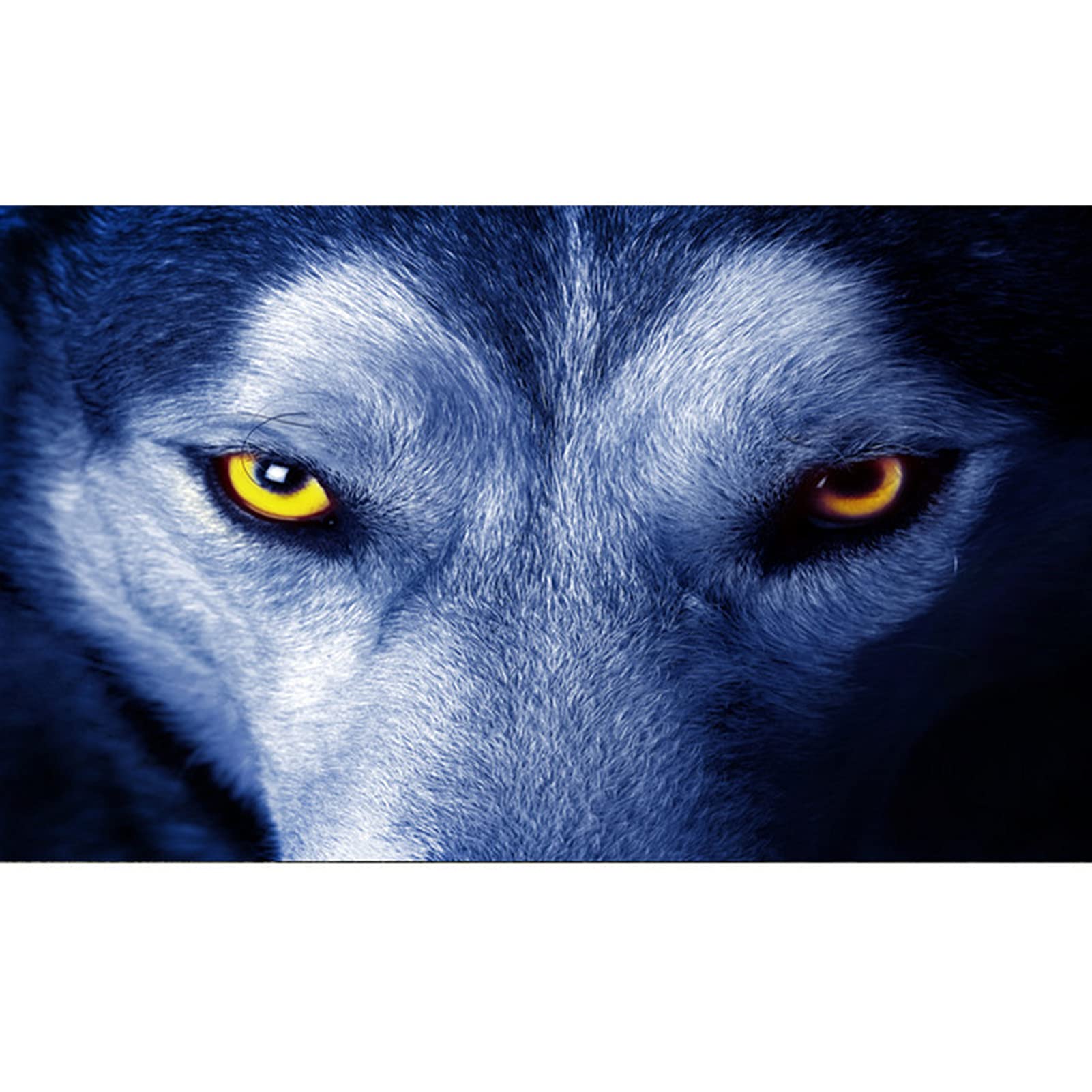 YHMX Car Rear Window Decals Truck Wolf Eyes Perforated Auto Windshield Graphic Stickers Vinyl Film See-Through Net Panels for Pickup Truck, Suvs,53x14 inch