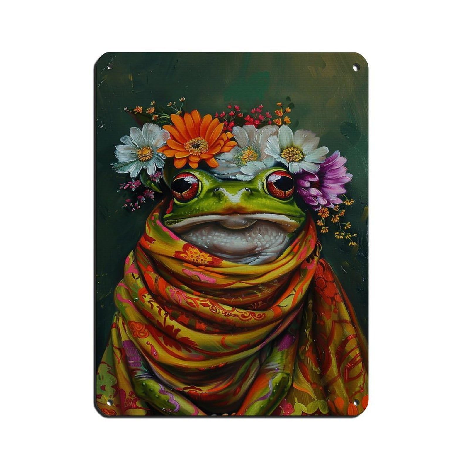 Matisse Floral Frog Poster Retro Poster Metal Tin Sign Chic Art Retro Iron Painting Bar People Cave Cafe Family Garage Poster Wall Decoration 12x16inch(30x40cm)