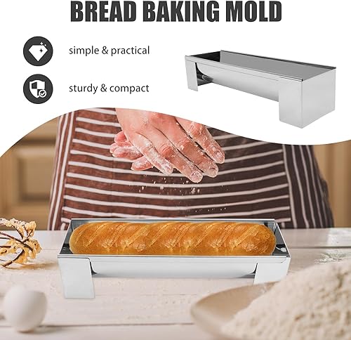 Miniatura 8 de Hemoton Molde de pastel en forma de U - molde para hornear pan en forma de U, utensilios para hornear de acero inoxidable, molde de pan de pastel de