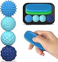 HLXY Silicone Magnetic Fidget Balls & Sensory Stones for Adults - 6PCS Stress Relief Toys for Anxiety ADHD Autism, Quiet Desk Fidgets & Stocking Stuffers