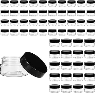 Paquete de 60 tarros de plástico transparente...