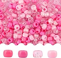 Vista 14 de Pony Bulk Beads - 1100 Pcs for Jewelry & Bracelets Making, Hair & Bracelet Beads (Dark Grey)