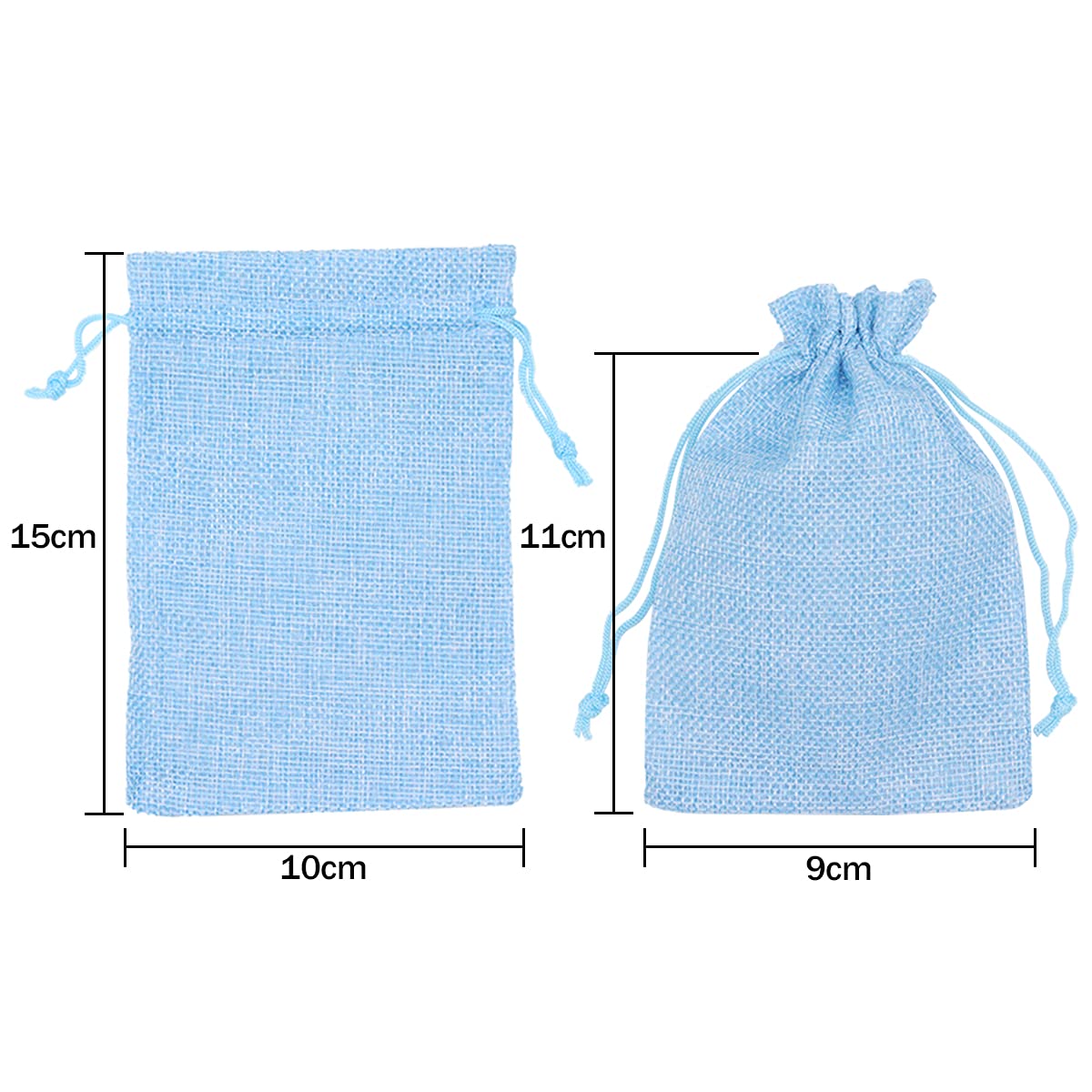 30 Sacchetti Regalo In Iuta 10x15cm - Con Coulisse Per Bomboniere, Matrimoni E Fai Da Te