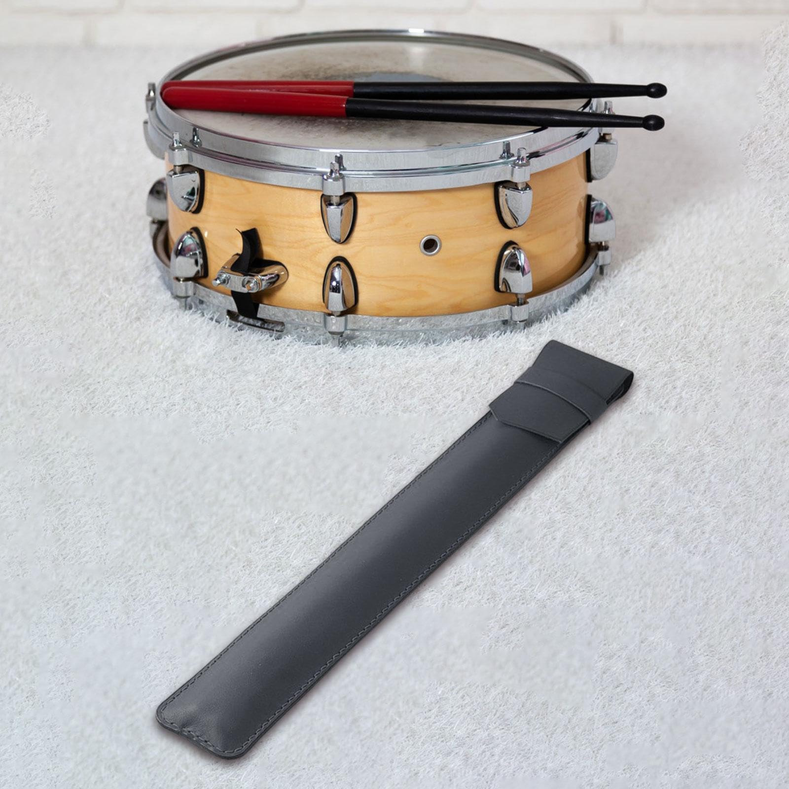 Oshhni Sac De Rangement Pour Baguettes, étui En Cuir Pour Baguettes, Pochette Pour Fournitures De Concert, Pratique En Plein Air Pour Adultes, Noir